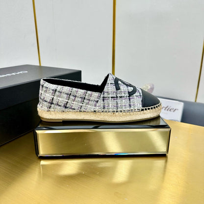 CC 25s Slipâ€“on Espadrilles Gray Purple Tweed 297821