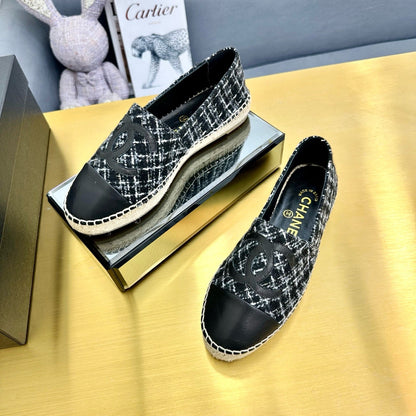 CC 25s Slipâ€“on Espadrilles Black/White Tweed 297824