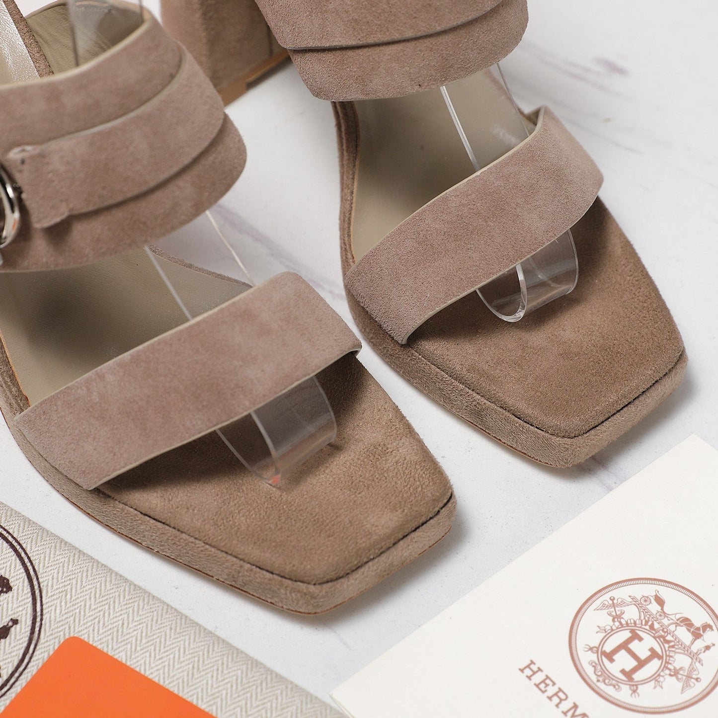 HM 25 Slingback Keen 90 Grey Suede