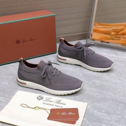 LP lady Flexy Walk  Sneaker Dark Gray Wool And Calfskin 310449