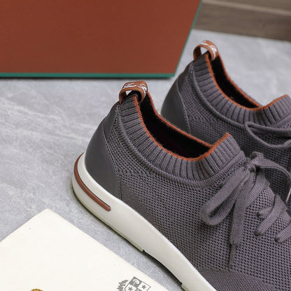 LP lady Flexy Walk  Sneaker Dark Gray Wool And Calfskin 310449