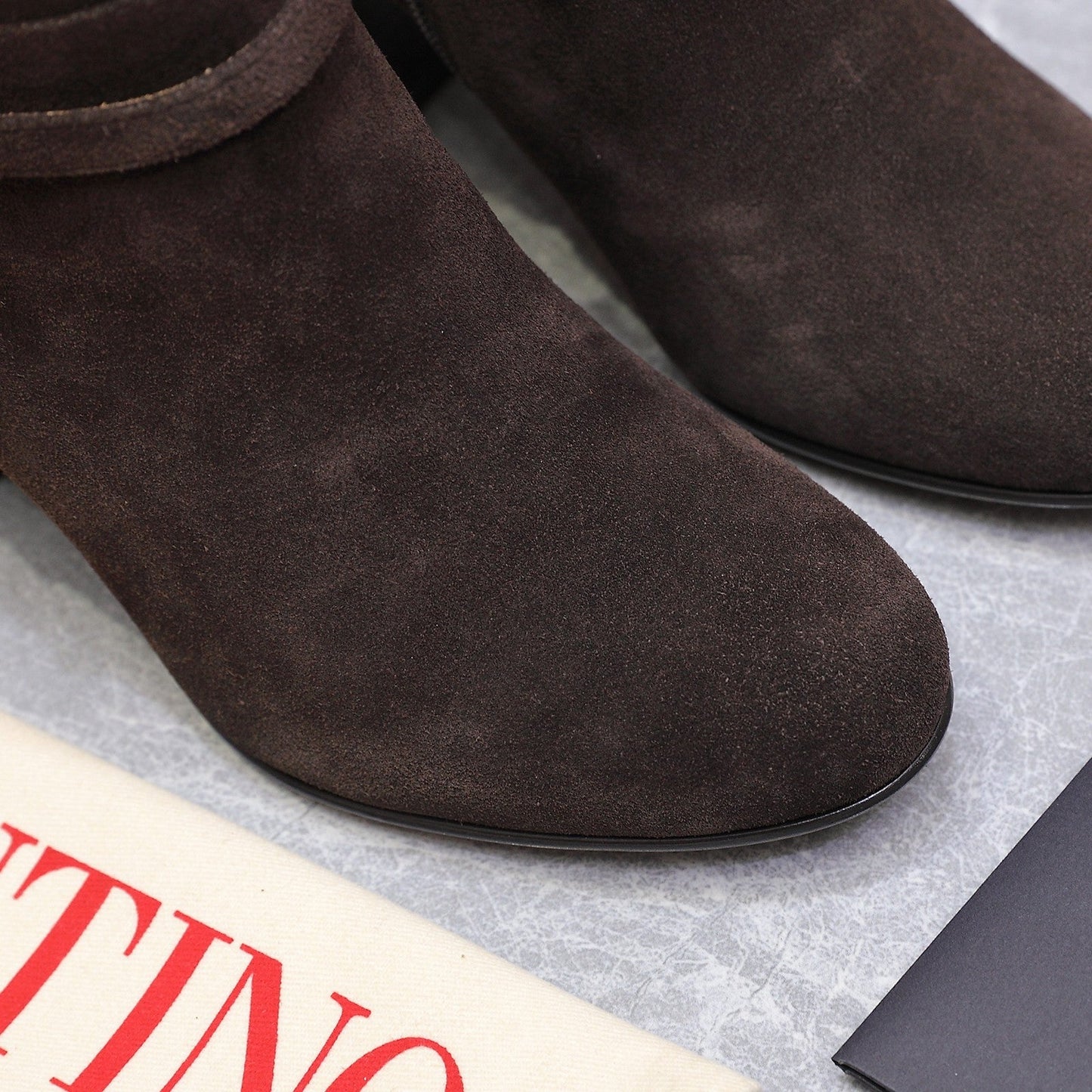 Valentino 2025 Heeled Boot Dark Brown Suede 547599