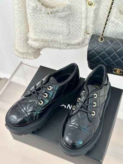 CC Classic Sneaker 50mm Glossy Black Quilted Calfskin