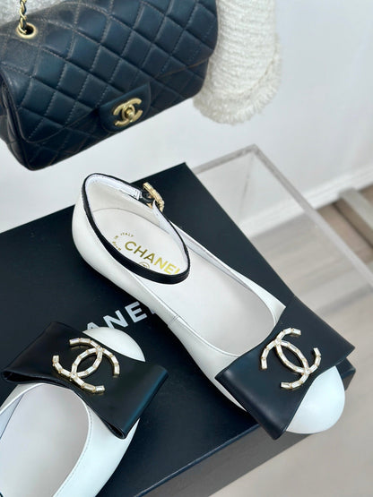 CC Mary Jane White Lambskin