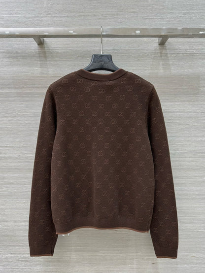 GG 25 Cardigan Earth Brown Wool 0012