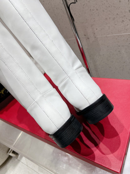 Valentino 2025 Garavani VLogo Boot White Calfskin 554160
