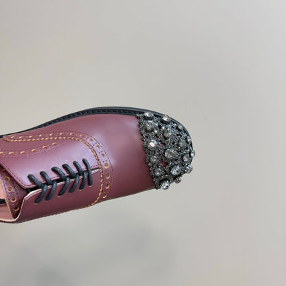 Viv Loafers Earthy Pink Pearl Cowhide 299781