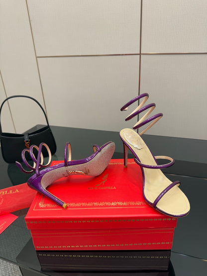 RC Sandals 9.5cm Purple Imported Metal Sheepskin 302594