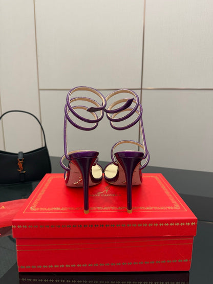 RC Sandals 9.5cm Purple Imported Metal Sheepskin 302594