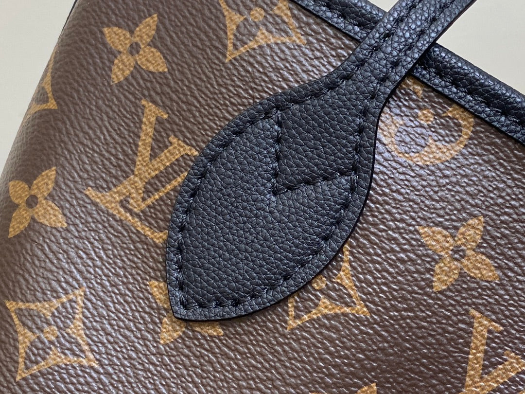 Neverfull 24 Bandoulière Inside Out BB Black Calfskin