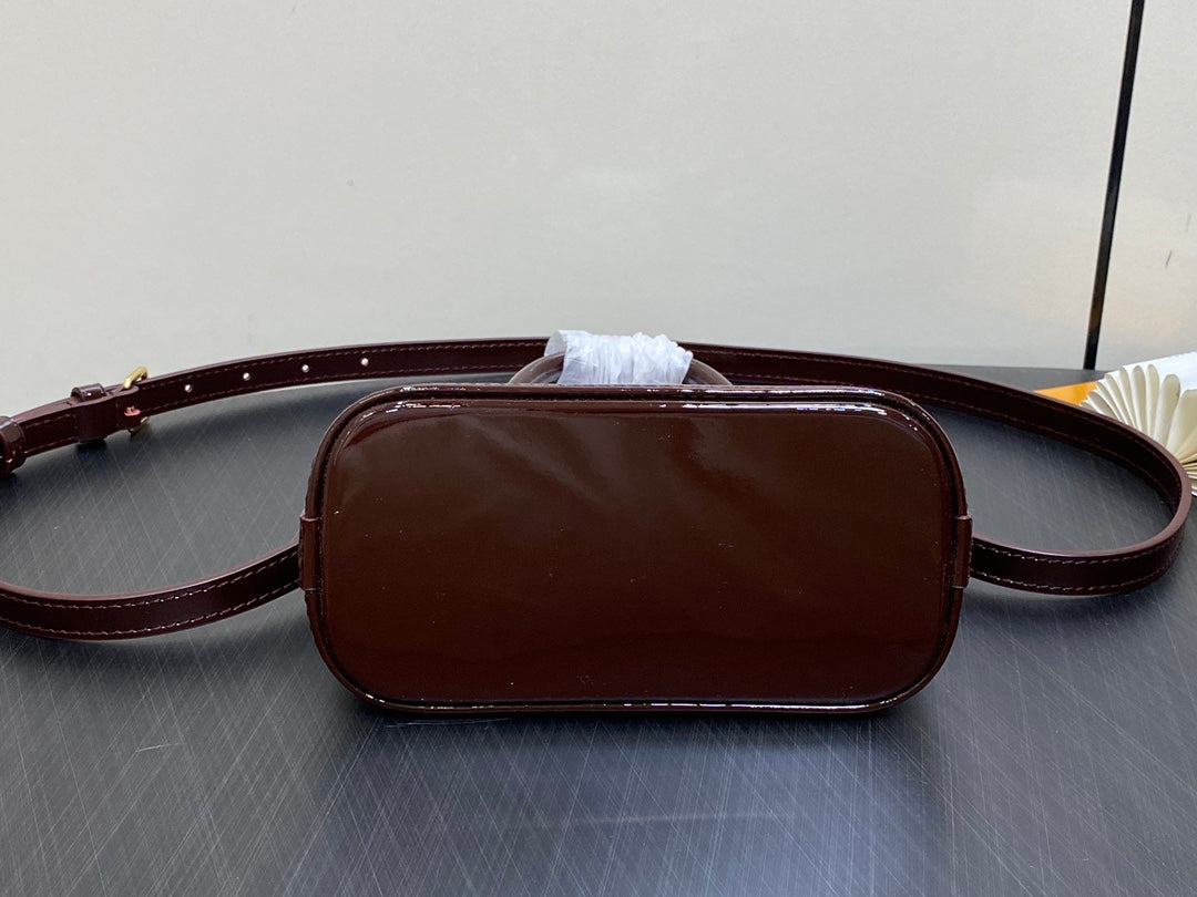 alma nano 18 bordeaux red epi calfskin