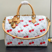 LV x TM Speedy Soft Bandoulière 30 Grey Monogram Cherry Canvas