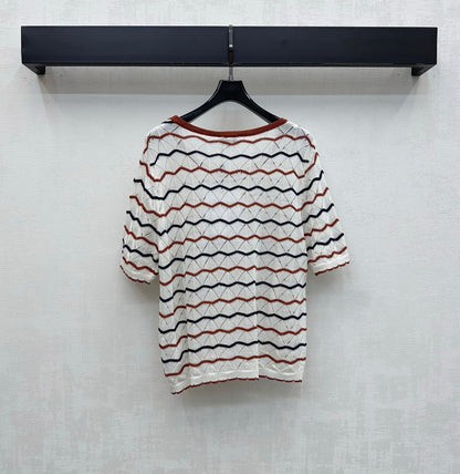Chanel 2026 Shirt White Red Wool 399739