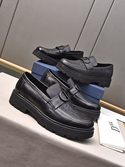 CD SYMBOL EXPLORER LOAFER BLACK MONOGRAM CALFSKIN