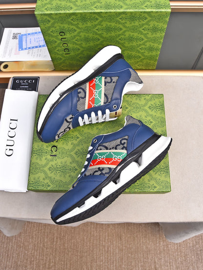 GG Men's Sneaker Blue Calfskin 522006