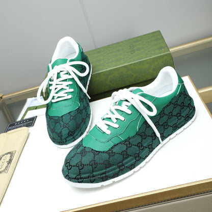 GG Men's Sneaker Green Cowhide 587319