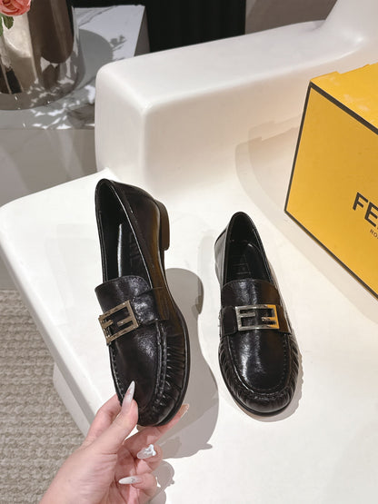 Fendi 2026 Buckle Loafer Black Calfskin