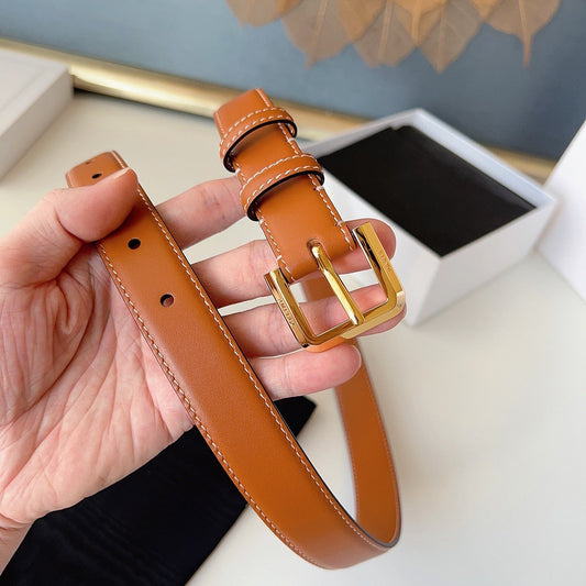 CL Gold 25mm Triomphe Camel Brown Cowhide 616408