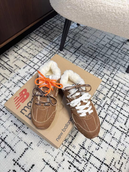 Miu Balance 530 SL Sneakers fleece lining Dark Brown Suede