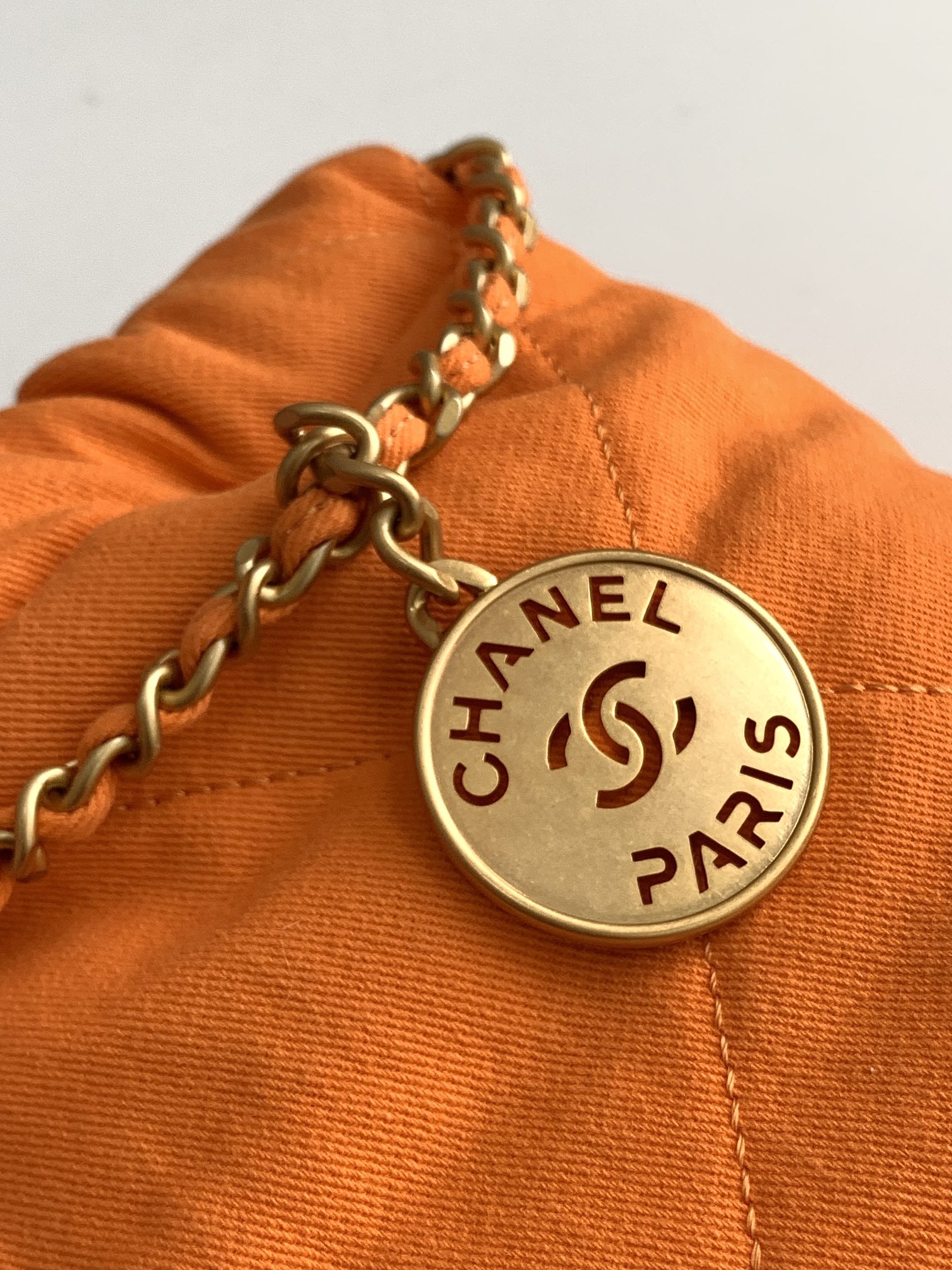 Chanel 25 Hobo Bag 20cm Orange Canvas 324802