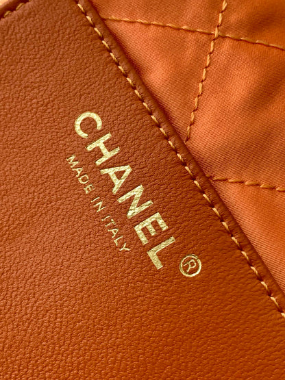 Chanel 25 Hobo Bag 20cm Orange Canvas 324802