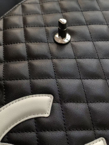 CC 2025 Cambon Bag Black White  Lambskin 308110
