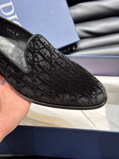 CD TIMELESS OBLIQUE LOAFER BLACK VELVET