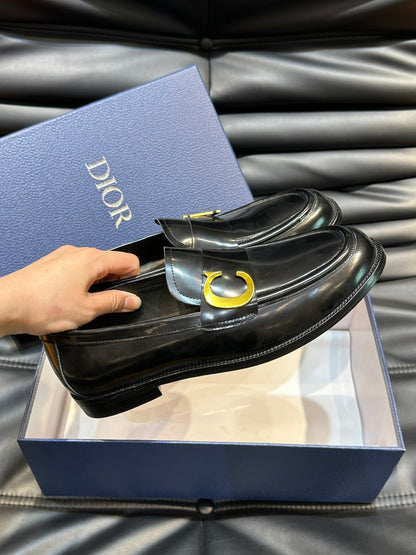 CD EXPLORER C-LETTER LOAFER BLACK CALFSKIN