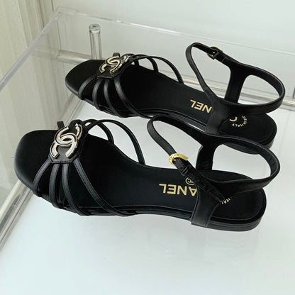 Chanel 2026 Slingback Flat Sandals Leather Sheepskin 823412