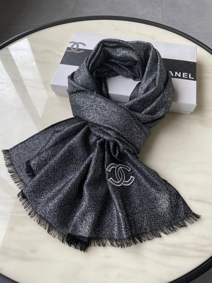 CC Scarf 210 CM In Black Cashmere 418353