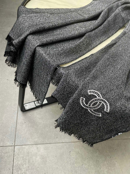 CC Scarf 210 CM In Black Cashmere 418353