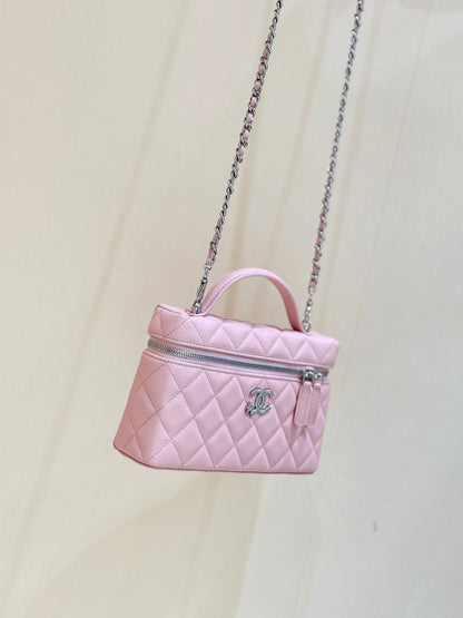 Chanel 2025 Vanity Bag 19cm Pink Calfskin 343079