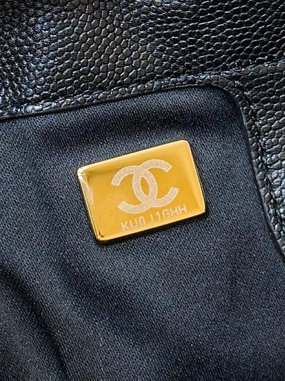 CC 25B backpack bag black calfskin 342108