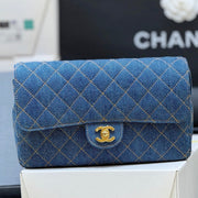 Chanel 2026 Backpack 26cm Blue Denim Leather 351418