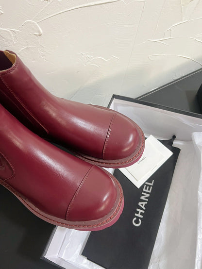 CC Chelsea Ankle Boots In Burgundy Cowhide  949681