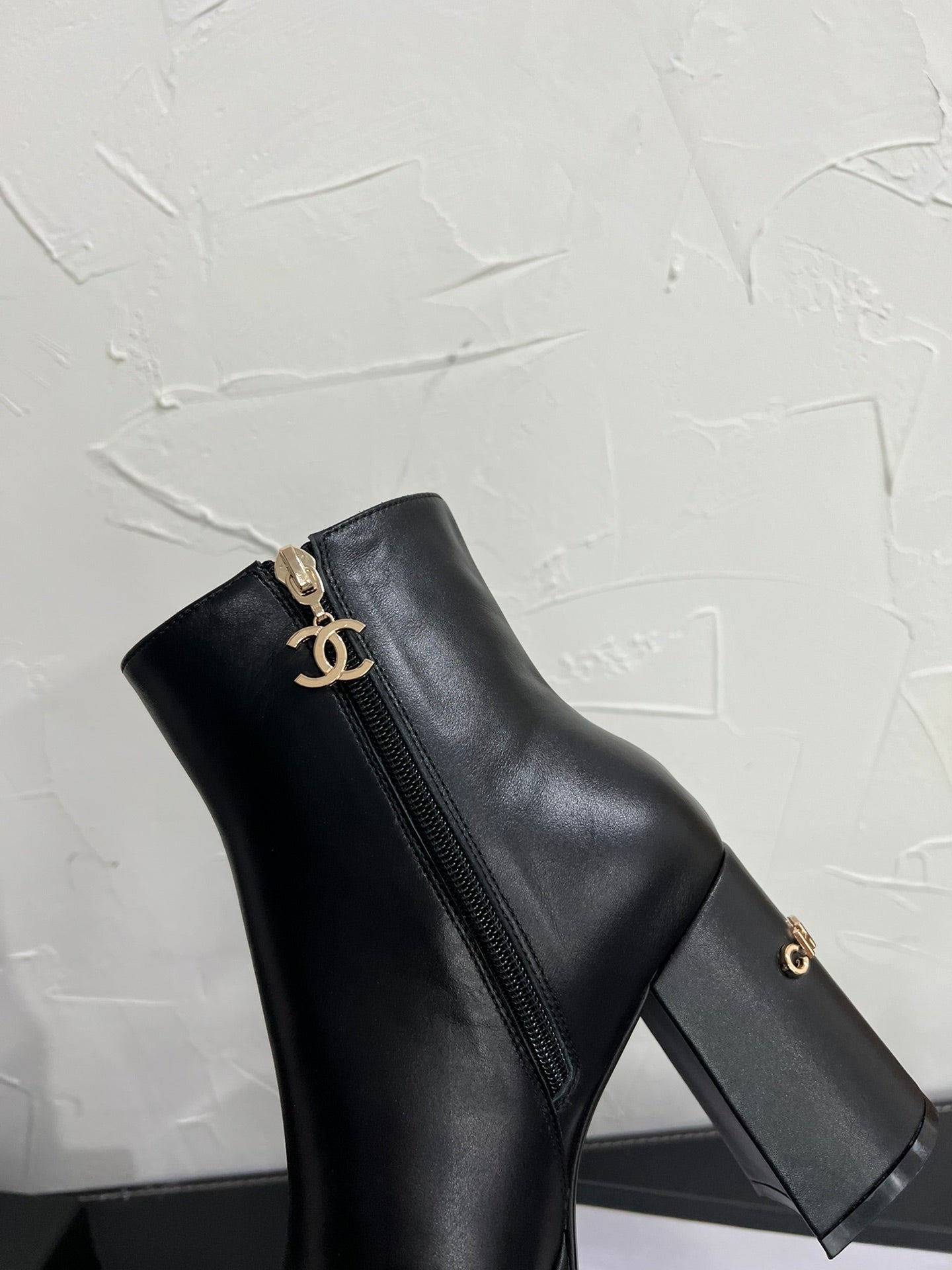 CC Short Boots 95mm In BLack Plain Lambskin 949658