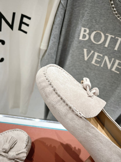 dot sole walk mocassin light brown suede