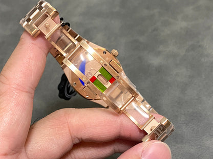 Audemars Piguet Royal Oak Lady 33mm Rose Gold Blue Dial