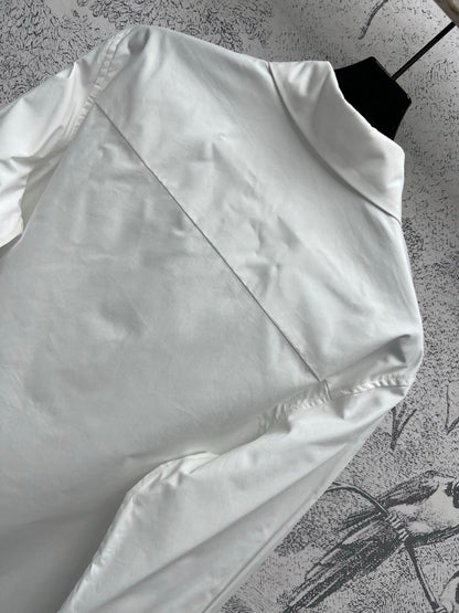 Loewe Logo Embroidered Shirt White Cotton