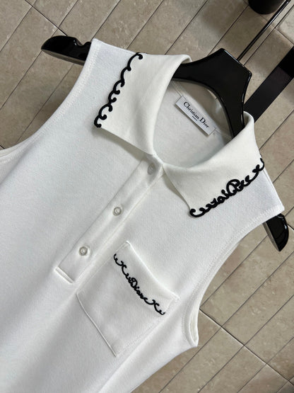 Dior 2026 Sleeveless Polo Dress Cotton 401756