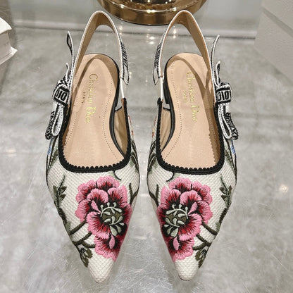 Dior 2026 Multicolor Floral J'Adior Slingback Pump Fabric Leather 630074