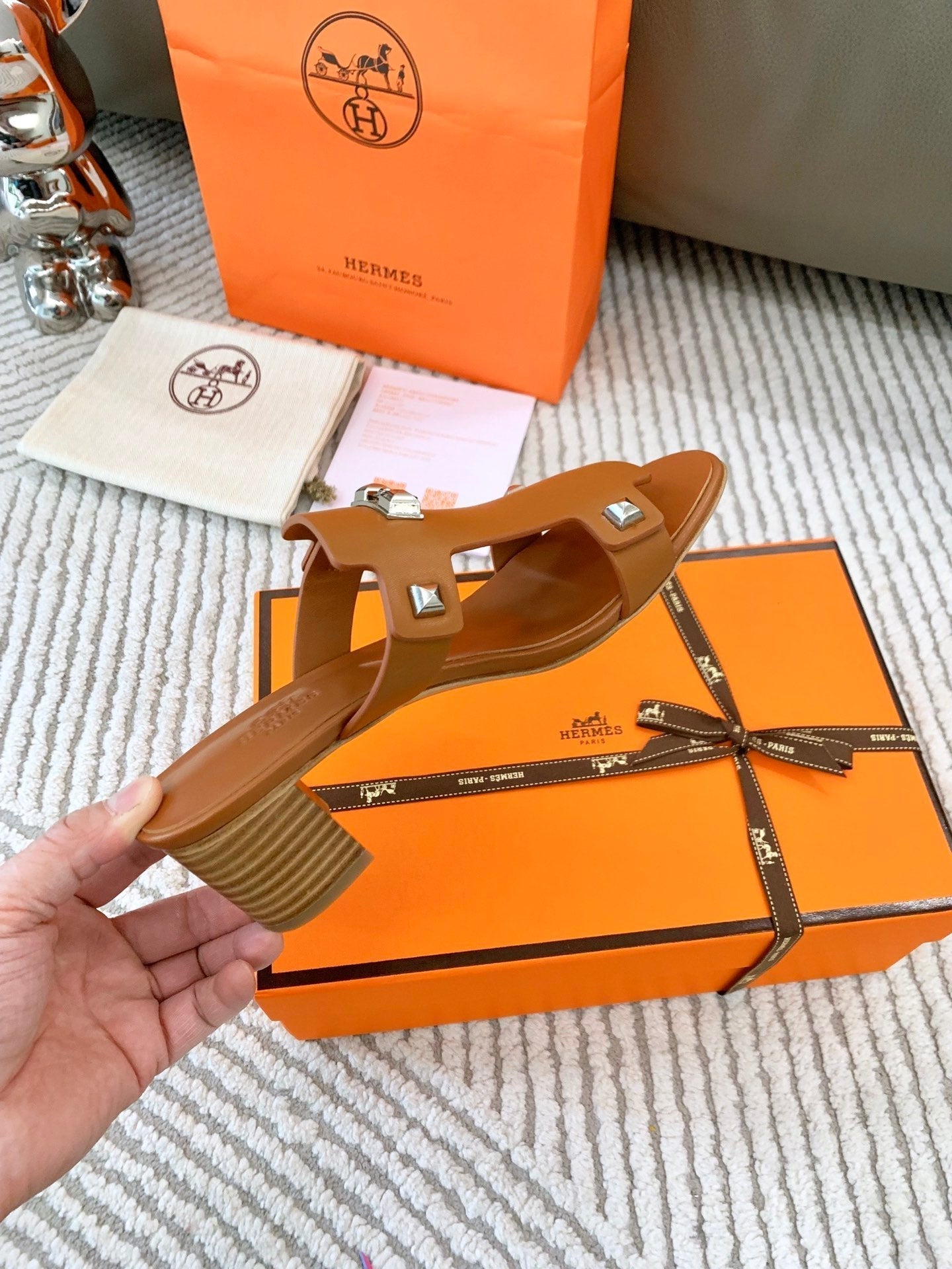 HM Invincible 50 Sandal Brown Lambskin 963263