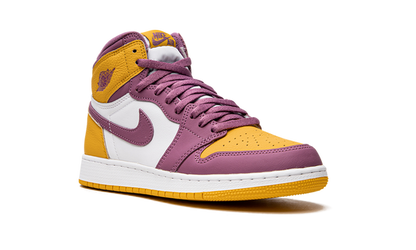 Nike Air Jordan 1 Yellow Purple Cowhide 03