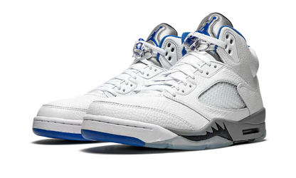 Nike Air Jordan 5 Retro White Stealth Gray Leather