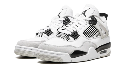 Nike Air Jordan 4 White Gray Black Suede Leather