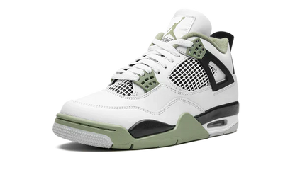 Nike Air Jordan 4 Retro White Green Black Suede