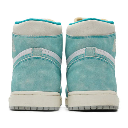 Nike Air Jordan 1 Retro Turquoise White Gray Suede Leather