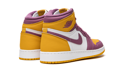 Nike Air Jordan 1 Yellow Purple Cowhide 03