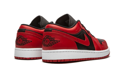 Nike Air Jordan 1 Low Bred Toe Red Black Leather