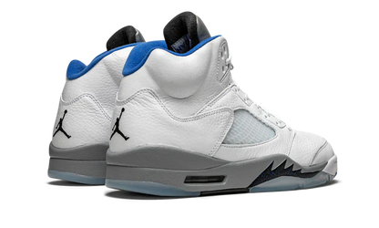 Nike Air Jordan 5 Retro White Stealth Gray Leather